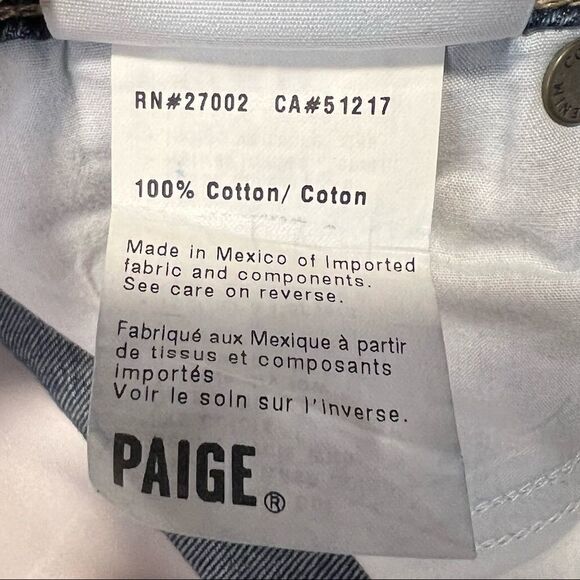 PAIGE Jimmy Jimmy Short in Tyson Destructed Denim Cotton Shorts 29 - Picture 5 of 8